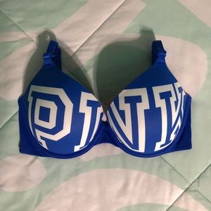 PINK Victoria’s Secret blue/white Fashion Show bra